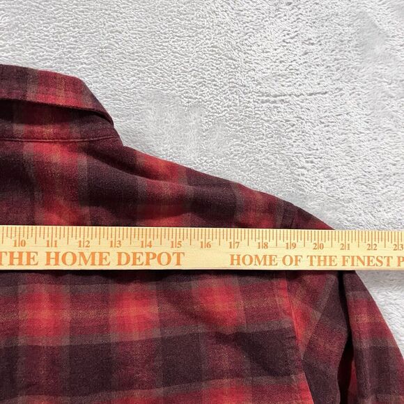 Pendleton Mason Shirt Mens L Red Plaid‎ Flannel Classic Long Sleeve Casual - Picture 5 of 9